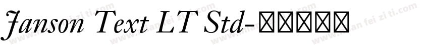 Janson Text LT Std字体转换